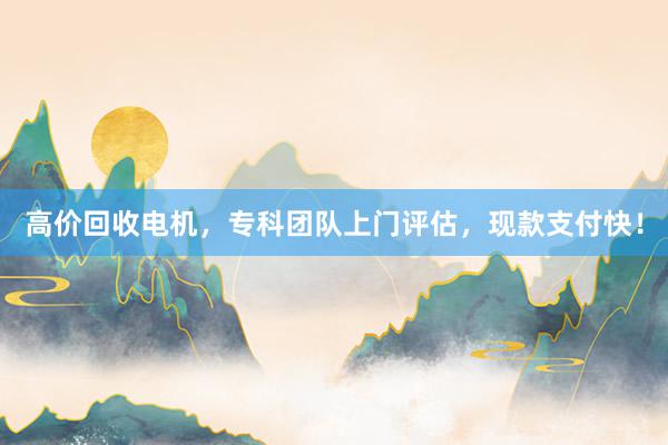 高价回收电机，专科团队上门评估，现款支付快！